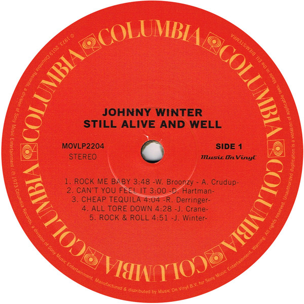 Johnny Winter - Still Alive And Well (LP, Album, RE) (Near Mint (NM or M-)) - Image 3