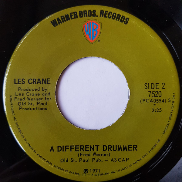 Les Crane - Desiderata / A Different Drummer (7", Single) (Very Good Plus (VG+)) - Image 2