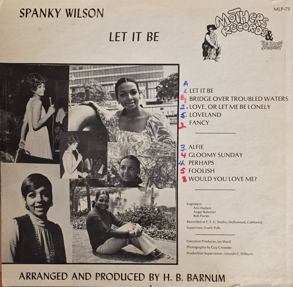 Spanky Wilson - Let It Be (LP, Mono) (Good Plus (G+)) - Image 2