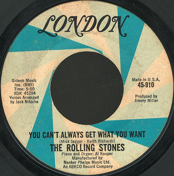 The Rolling Stones - Honky Tonk Women / You Can't Always Get What You Want (7", Single, Styrene, Mon) (Near Mint (NM or M-)) - Image 2