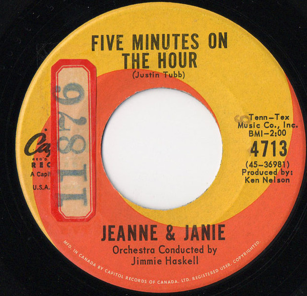 Jeanne And Janie - Five Minutes On The Hour (7", Single) (Very Good (VG))