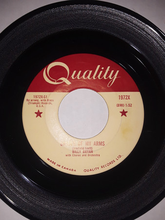 Billy Bryan (2) - Cradle Of My Arms (7") (Very Good Plus (VG+))