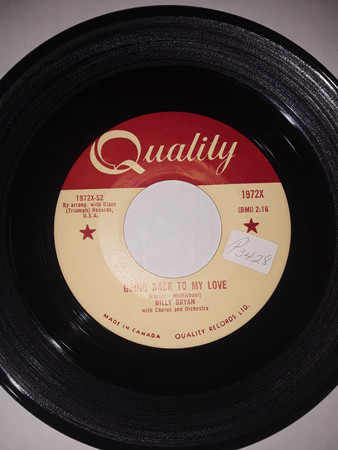 Billy Bryan (2) - Cradle Of My Arms (7") (Very Good Plus (VG+)) - Image 2