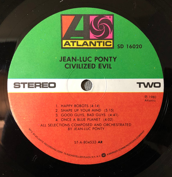 Jean-Luc Ponty - Civilized Evil (LP, Album, AR ) (Very Good Plus (VG+)) - Image 4
