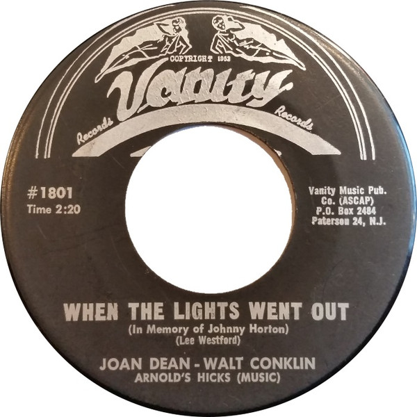 Various - When The Lights Went Out (In Memory Of Johnny Horton) (7") (Near Mint (NM or M-))