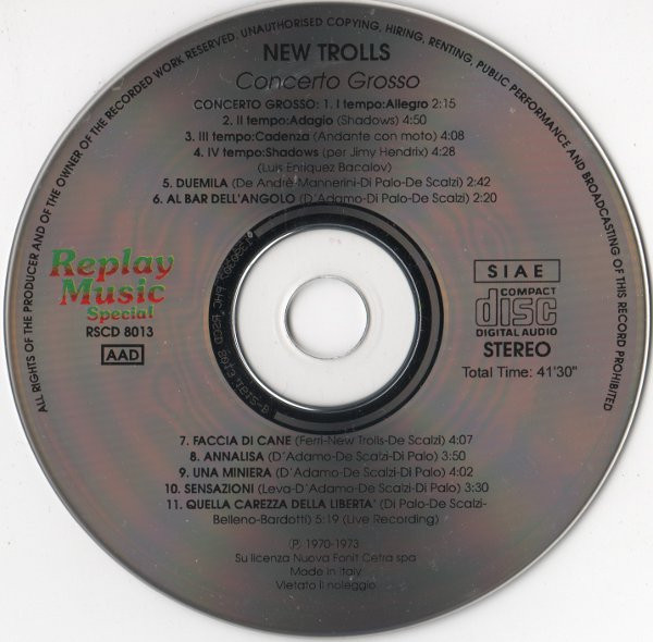 New Trolls - Concerto Grosso (CD, Comp) (Near Mint (NM or M-)) - Image 3