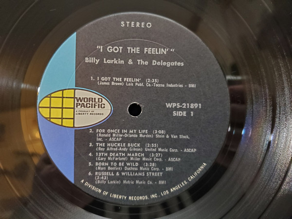Billy Larkin - I Got The Feelin' (LP, Album) (Near Mint (NM or M-)) - Image 3
