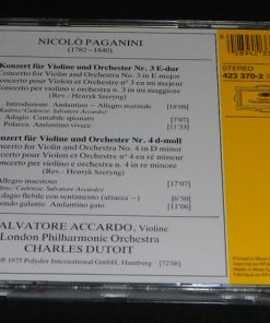 Alternative view of Niccolò Paganini / Salvatore Accardo, London Philharmonic Orchestra, Charles Dutoit - Violinkonzerte Nr. 3 & 4 (CD, Comp, RE) (Near Mint (NM or M-))
