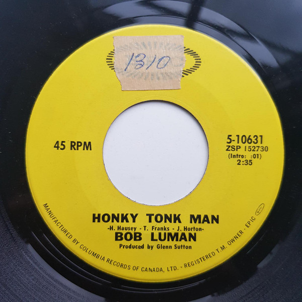 Bob Luman - Honky Tonk Man (7", Single) (Near Mint (NM or M-))