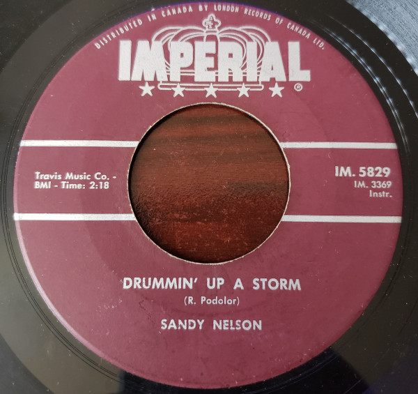 Sandy Nelson - Drummin' Up A Storm / Drum Stomp (7") (Near Mint (NM or M-))