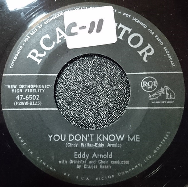 Eddy Arnold - You Don't Know Me / The Rockin' Mockin' Bird (7", Single) (Near Mint (NM or M-))