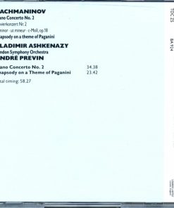 Alternative view of Sergei Vasilyevich Rachmaninoff, Vladimir Ashkenazy, London Symphony Orchestra, André Previn - Piano Concerto No. 2 • Rhapsody On A Theme Of Paganini (CD, RE, RM) (Near Mint (NM or M-))