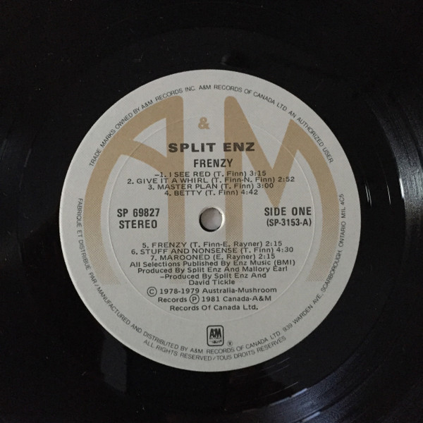Split Enz - Frenzy (LP, Album) (Mint (M)) - Image 3