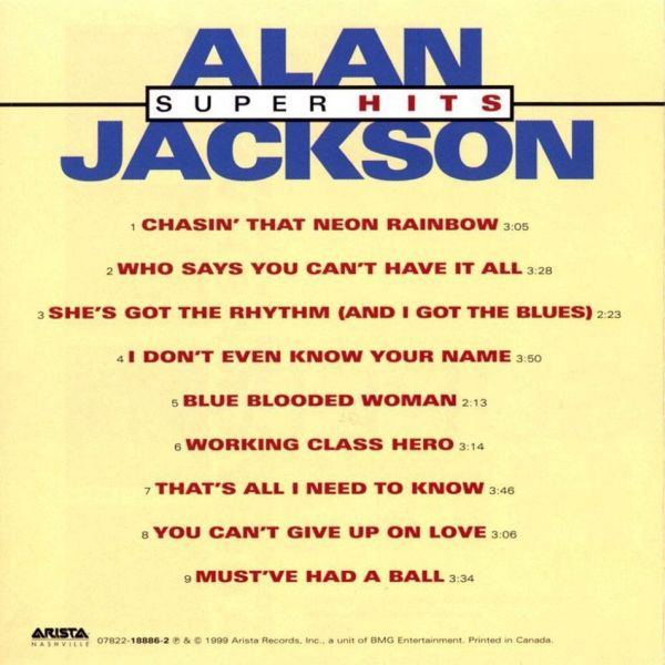 Alan Jackson (2) - Super Hits (CD, Comp) (Near Mint (NM or M-)) - Image 2
