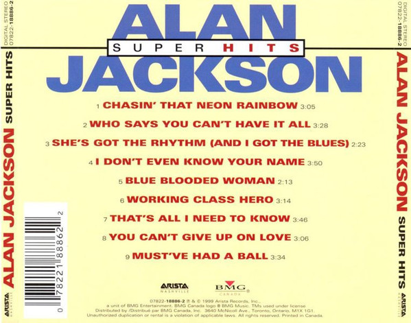 Alan Jackson (2) - Super Hits (CD, Comp) (Near Mint (NM or M-)) - Image 4