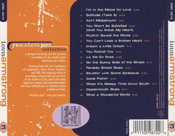 Louis Armstrong - Priceless Jazz Collection (CD, Comp) (Mint (M)) - Image 2