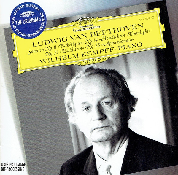 Ludwig van Beethoven - Wilhelm Kempff - Sonaten No. 8 »Pathétique« • No. 14 »Mondschein = Moonlight« • No. 21 »Waldstein« • No. 23 »Appassionata« (CD, Comp, RM, PMD) (Near Mint (NM or M-))