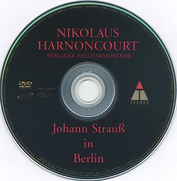 Nikolaus Harnoncourt, Berliner Philharmoniker, Johann Strauss Jr. - Johann Strauß In Berlin (DVD-A, Album, Adv) (Mint (M)) - Image 3