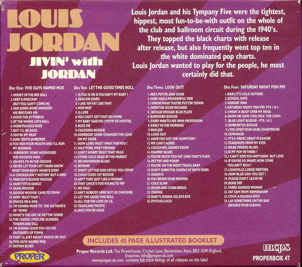 Louis Jordan - Jivin' With Jordan (4xCD, Comp, Box) (Near Mint (NM or M-)) - Image 2