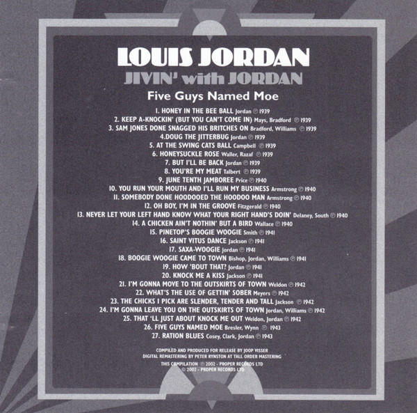 Louis Jordan - Jivin' With Jordan (4xCD, Comp, Box) (Near Mint (NM or M-)) - Image 4