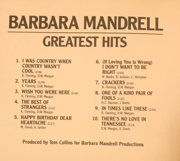 Barbara Mandrell - Greatest Hits (CD, Comp, Club, RE) (Near Mint (NM or M-)) - Image 2