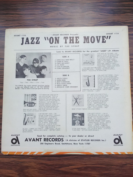 The Syrup - Avant Records Presents: Jazz "On The Move" (LP, Album, Mono) (Near Mint (NM or M-)) - Image 2