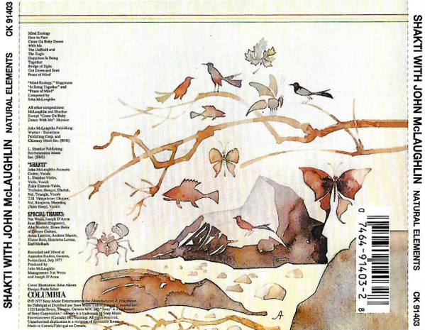 Shakti (2) With John McLaughlin - Natural Elements (CD, Album, RE) (Near Mint (NM or M-)) - Image 2