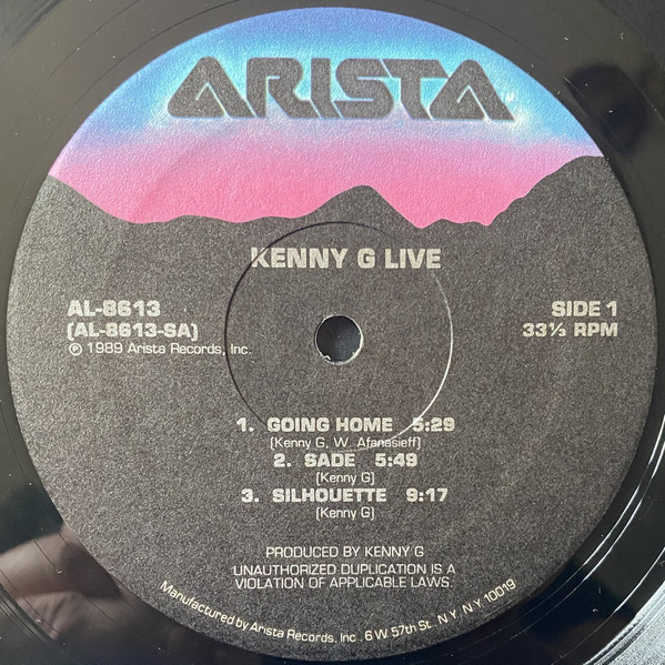 Kenny G (2) - Live (2xLP, Gat) (Very Good Plus (VG+)) - Image 5
