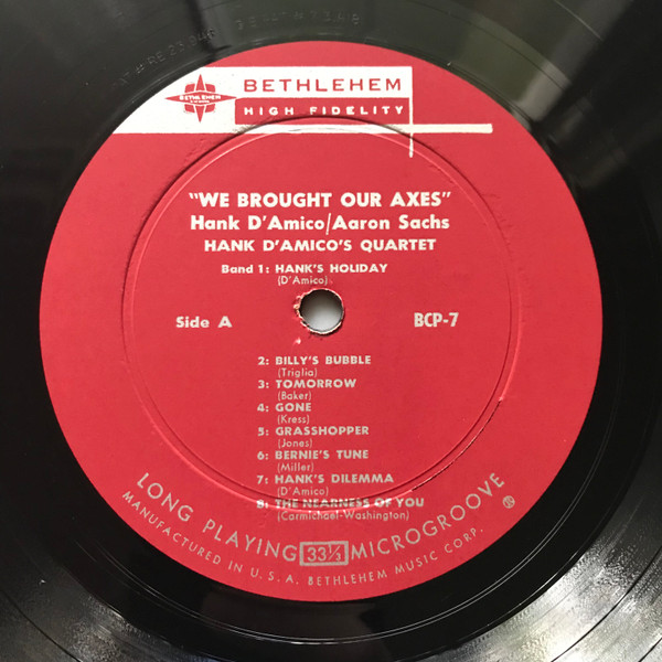 Hank D'Amico / Aaron Sachs - We Brought Our Axes (LP, Comp, Mono) (Very Good Plus (VG+)) - Image 3