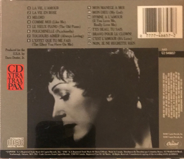 Edith Piaf - The Very Best Of Edith Piaf (Immortal "Little Sparrow" Of France) (CD, Comp, Club) (Near Mint (NM or M-)) - Image 3