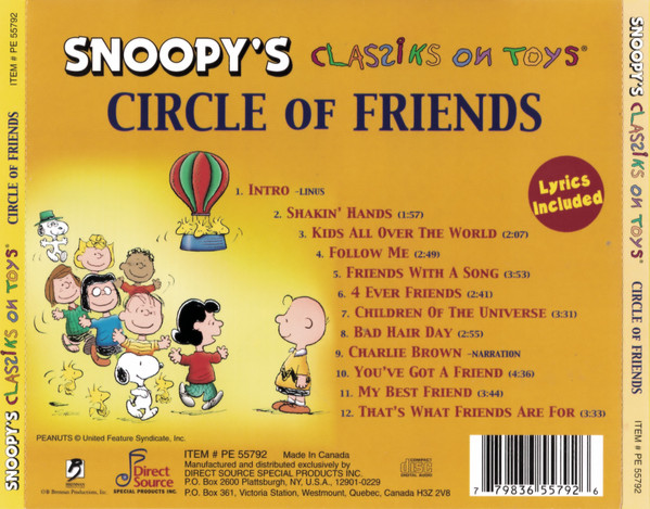 Snoopy's Classiks On Toys - Snoopy's Circle Of Friends (CD, Album) (Near Mint (NM or M-)) - Image 2