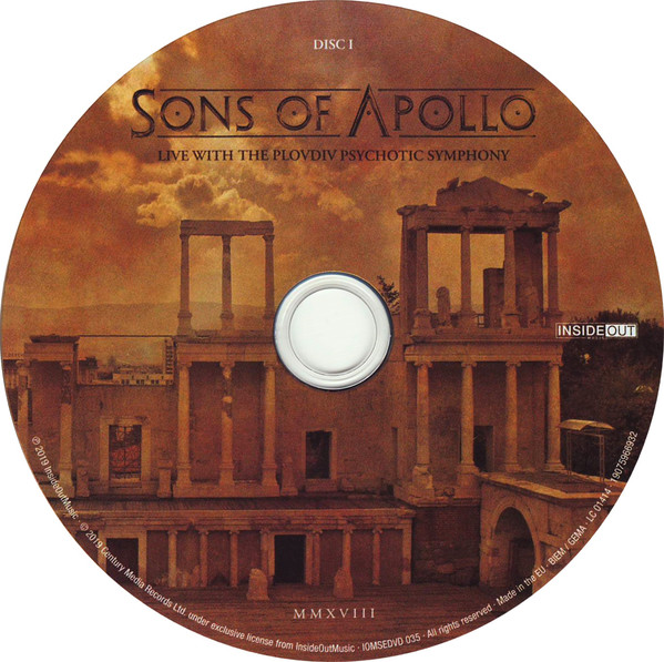Sons Of Apollo - Live With The Plovdiv Psychotic Symphony (3xCD + DVD-V, Multichannel, NTSC + Album, S/Editio) (Near Mint (NM or M-)) - Image 4