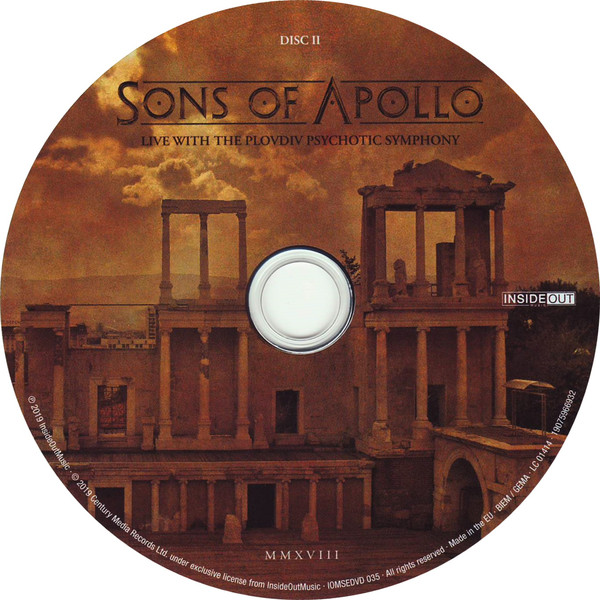 Sons Of Apollo - Live With The Plovdiv Psychotic Symphony (3xCD + DVD-V, Multichannel, NTSC + Album, S/Editio) (Near Mint (NM or M-)) - Image 5