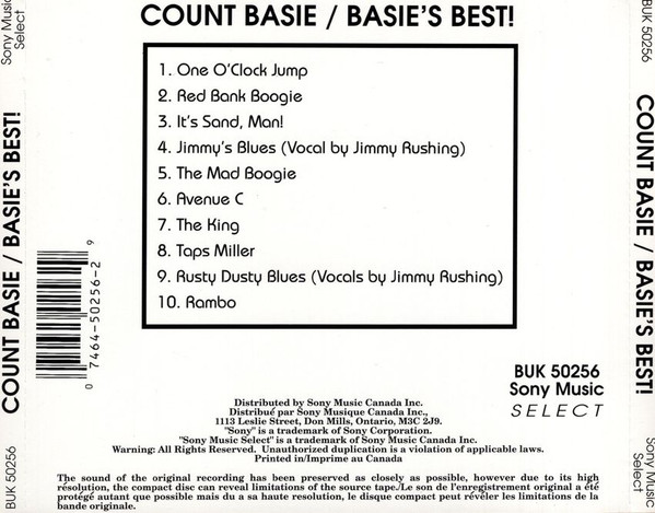 Count Basie Orchestra - Basie's Best! (CD, Comp) (Near Mint (NM or M-)) - Image 2