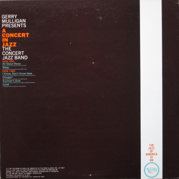 The Concert Jazz Band* - Gerry Mulligan Presents A Concert In Jazz (LP, Album, RE) (Near Mint (NM or M-)) - Image 3