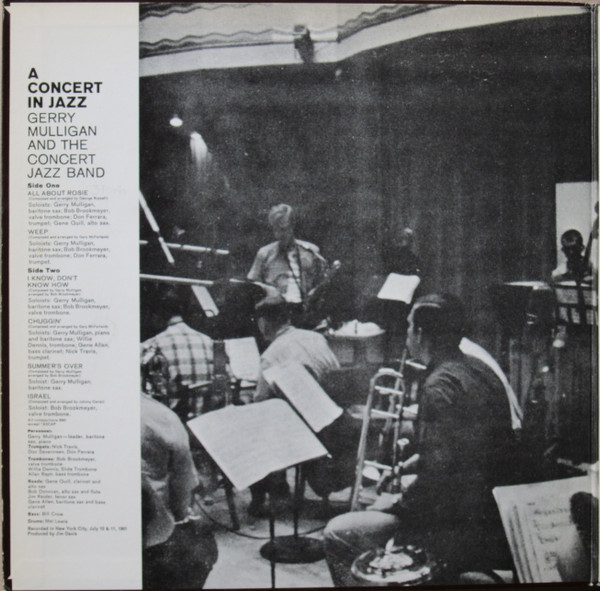 The Concert Jazz Band* - Gerry Mulligan Presents A Concert In Jazz (LP, Album, RE) (Near Mint (NM or M-)) - Image 4