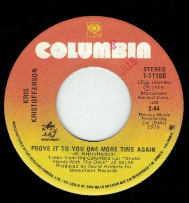 Kris Kristofferson - Prove It To You One More Time Again / Fallen Angel (7", Single) (Near Mint (NM or M-))