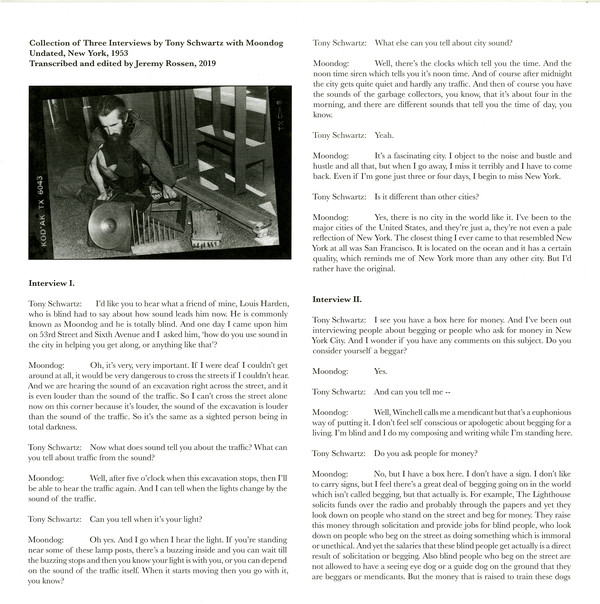 Moondog (2) - On The Streets Of New York (LP, RE) (Near Mint (NM or M-)) - Image 5
