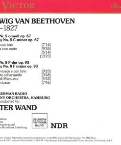 Alternative view of Ludwig van Beethoven, Günter Wand, NDR Sinfonieorchester - Symphony No. 5 + 8 (CD) (Near Mint (NM or M-))