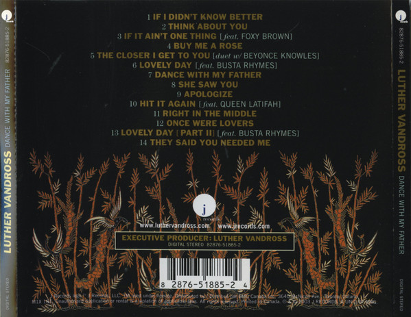 Luther Vandross - Dance With My Father (CD, Album) (Near Mint (NM or M-)) - Image 2