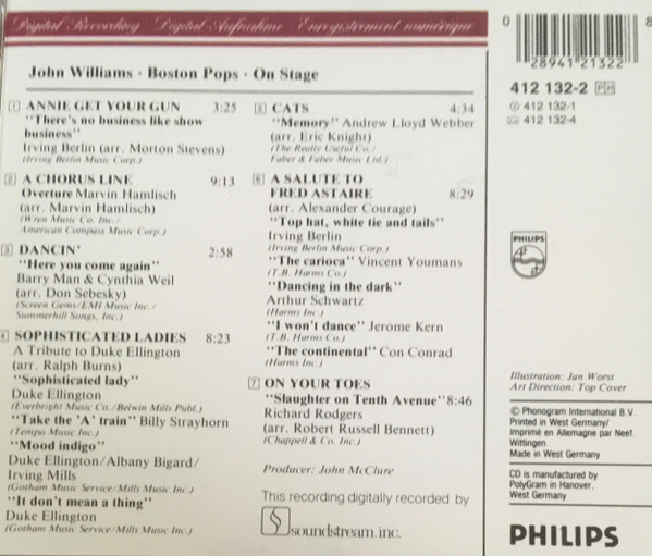 John Williams (4), Boston Pops Orchestra - On Stage (CD, Album) (Near Mint (NM or M-)) - Image 2