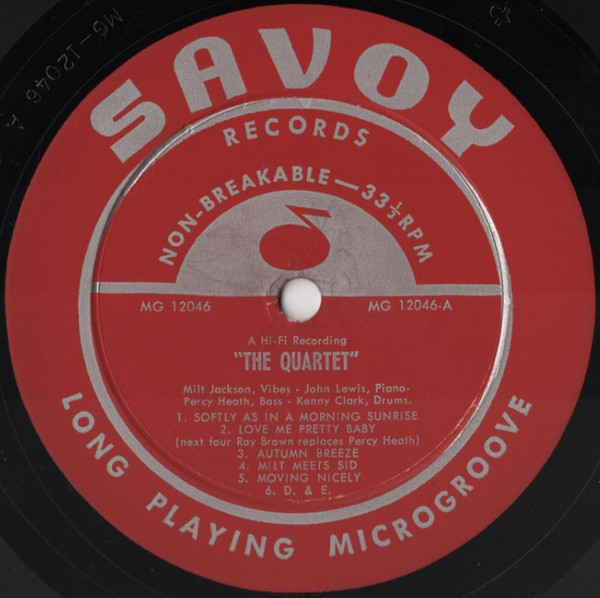 The Modern Jazz Quartet - Modern Jazz Quartet (LP, Album, Mono) (Very Good Plus (VG+)) - Image 3