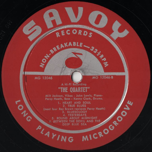 The Modern Jazz Quartet - Modern Jazz Quartet (LP, Album, Mono) (Very Good Plus (VG+)) - Image 4