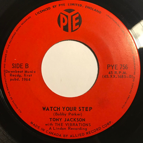 Tony Jackson & The Vibrations - Bye Bye Baby (7", Single) (Near Mint (NM or M-)) - Image 2