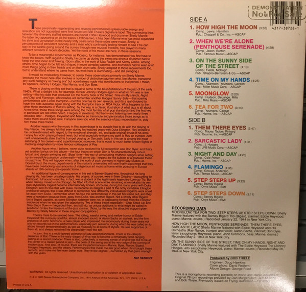 Shelly Manne - Shelly Manne And His Friends (LP, Comp, Promo) (Very Good Plus (VG+)) - Image 2