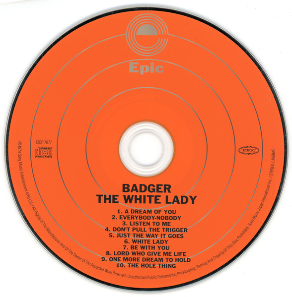 Badger (5) - White Lady (CD, Album, RE) (Very Good Plus (VG+)) - Image 2