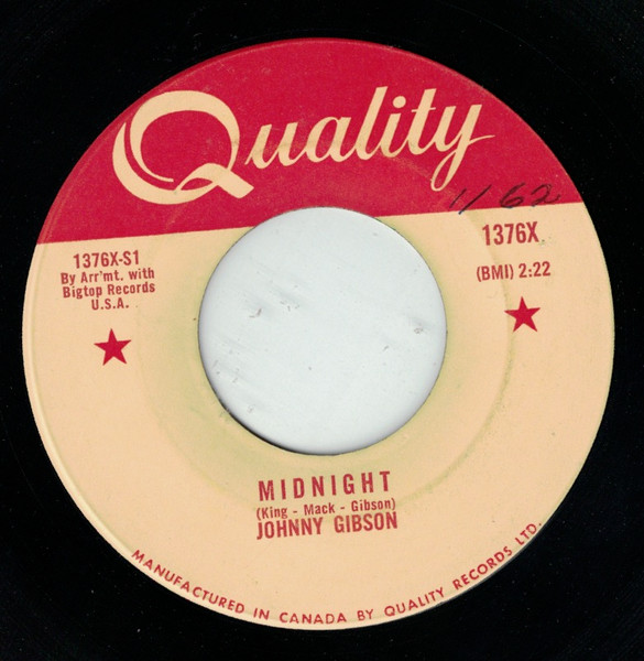 Johnny Gibson - Midnight (7", Single) (Near Mint (NM or M-))
