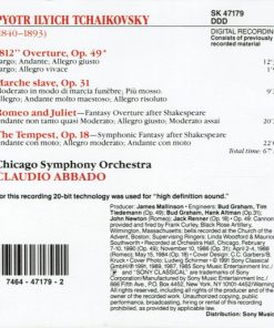 Alternative view of Pyotr Ilyich Tchaikovsky - Chicago Symphony Orchestra, Claudio Abbado - 1812 Overture / Marche Slave / Romeo And Juliet / The Tempest (CD, Album) (Near Mint (NM or M-))