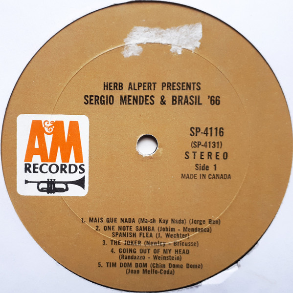 Sérgio Mendes & Brasil '66 - Herb Alpert Presents Sergio Mendes & Brasil '66 (LP, Album) (Very Good (VG)) - Image 3