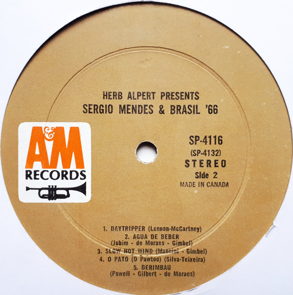 Sérgio Mendes & Brasil '66 - Herb Alpert Presents Sergio Mendes & Brasil '66 (LP, Album) (Very Good (VG)) - Image 4